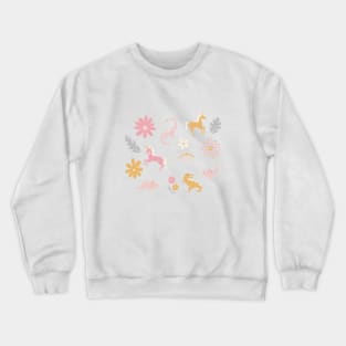 Dinosaurs + Unicorns - Gray Crewneck Sweatshirt